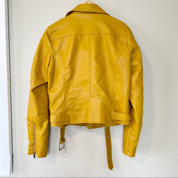 Mustard Faux Leather Jacket - Picture 5 of 9